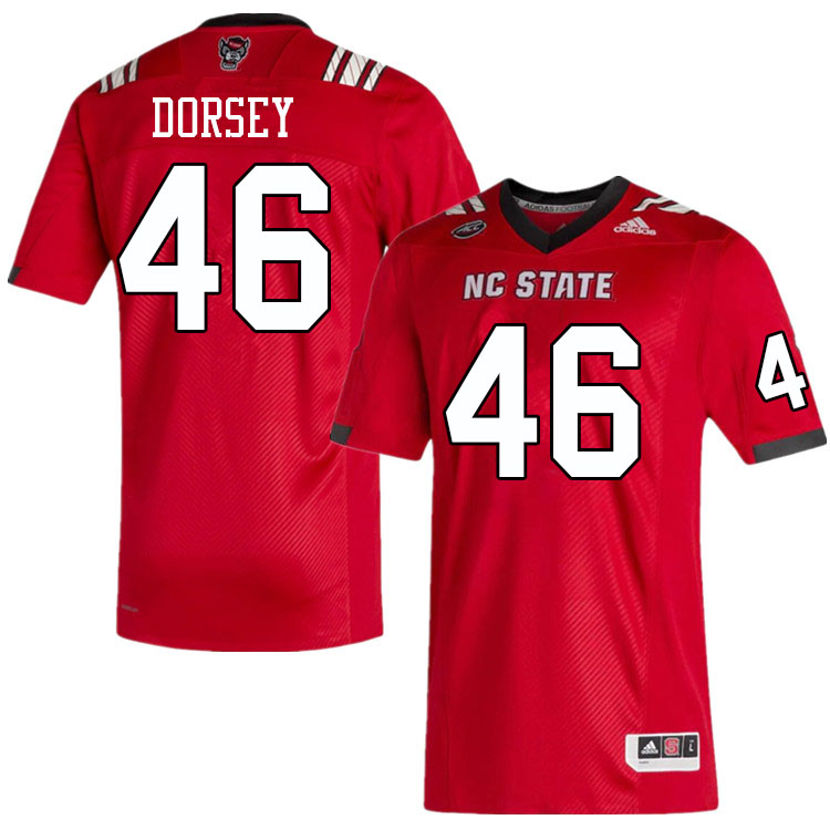 Men #46 Levi Dorsey NC State Wolfpack College Football Jerseys Sale-Red - Click Image to Close
